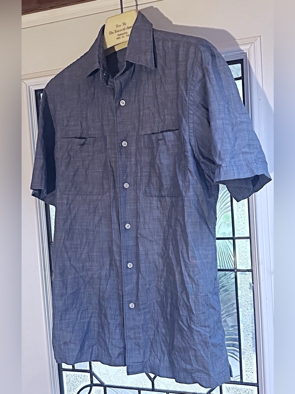 Arrow Slate Blue Short-Sleeve Button-Down Shirt